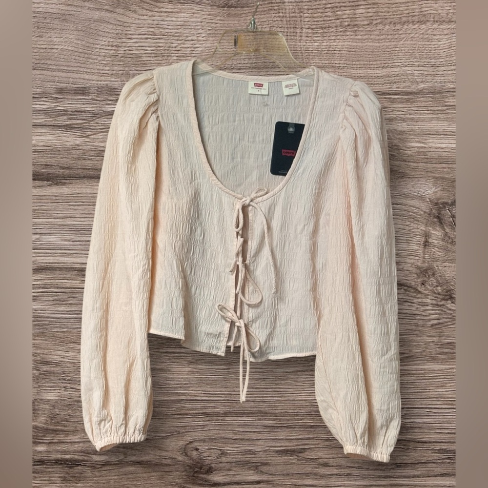NWT Levi’s FAWN TIE BLOUSE SZ S